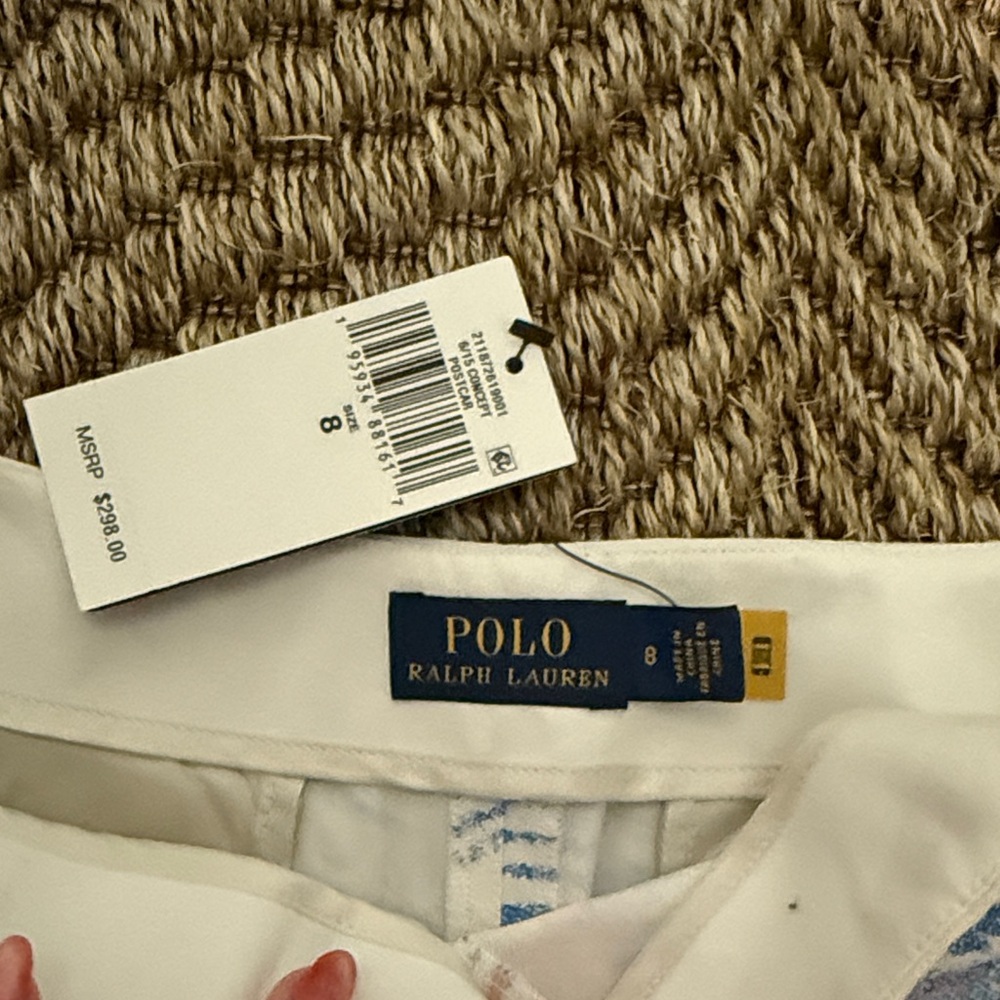 Polo by Ralph Lauren White High-Waist Illustrated Scene Shorts - Picture 3 of 3
